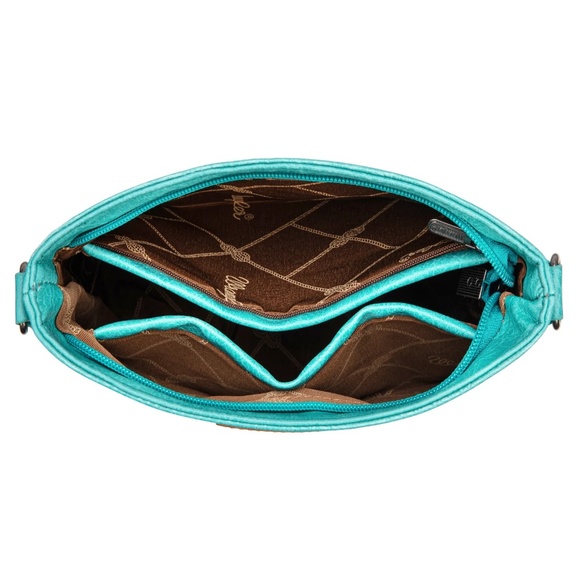 Wrangler Aztec Print Crossbody Bag Turquoise - Picture 3 of 4